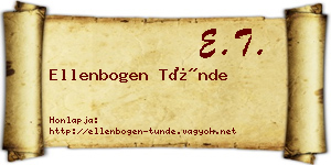 Ellenbogen Tünde névjegykártya