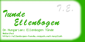 tunde ellenbogen business card